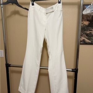 White House Black Market Cream Flare Pants